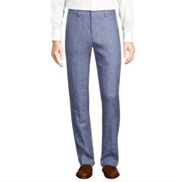 Murano Other - Murano Baird McNutt 100% Linen Alex Fit Flat Front Pants Mens 48" x 32" Cuffed
